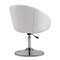 Manhattan Comfort Hopper Swivel Adjustable Height Faux Leather Chair in White and Polished Chrome, PK2 2-AC036-WH - alternate 3